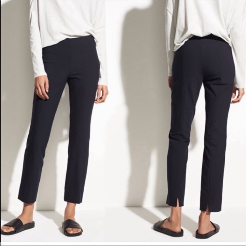 Vince Stitch Front Seam Ponte Legging-Navy Blue-Small